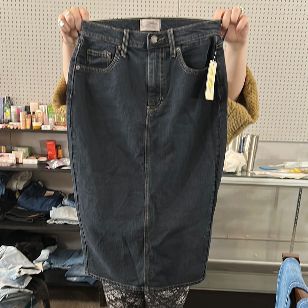 Dark Denim Pencil Skirt